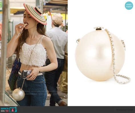 emily in paris chanel pearl bag|emily in paris chanel bag.